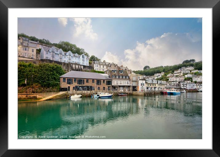 Early morning on the River Looe in Cornwall Framed Mounted Print by Rosie Spooner