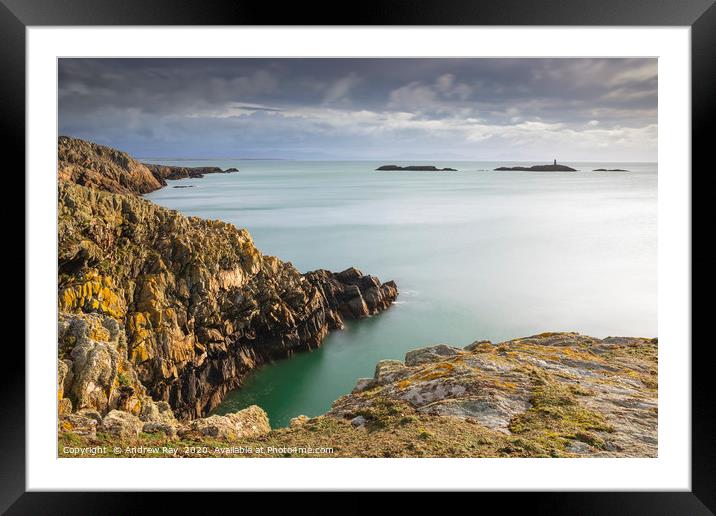 Rhoscolyn Beacon view Framed Mounted Print by Andrew Ray