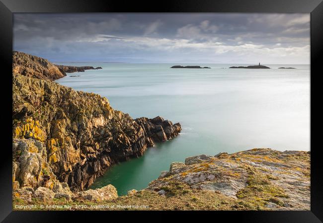 Rhoscolyn Beacon view Framed Print by Andrew Ray