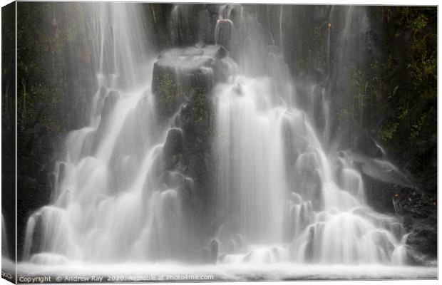 Ceunant Mawr Waterfall close up Canvas Print by Andrew Ray