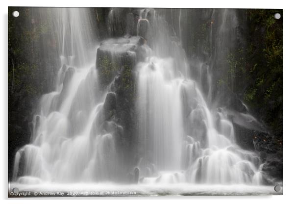 Ceunant Mawr Waterfall close up Acrylic by Andrew Ray