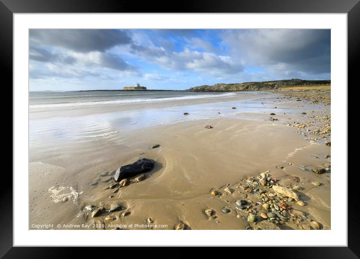 St Cwyfan's Church Framed Mounted Print by Andrew Ray