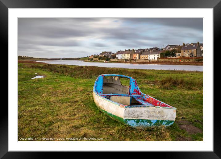 Boat at Aberffraw Framed Mounted Print by Andrew Ray