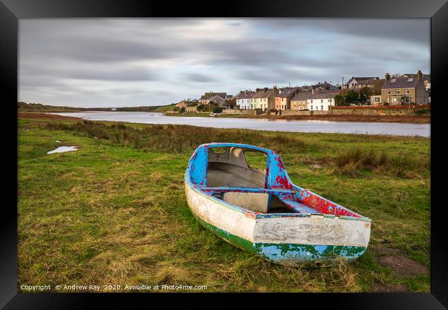Boat at Aberffraw Framed Print by Andrew Ray