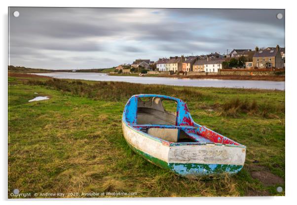 Boat at Aberffraw Acrylic by Andrew Ray
