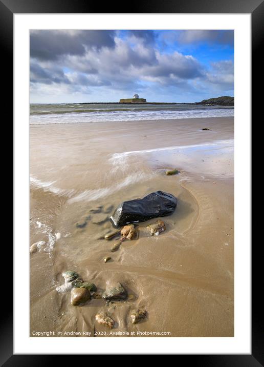 Towards St Cwyfan's Church Framed Mounted Print by Andrew Ray