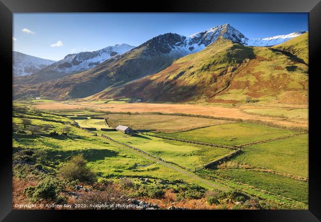 Snowdonia Valley Framed Print by Andrew Ray