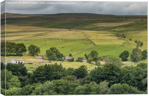 Dirt Pit Farm, Upper Teesdale Canvas Print by Richard Laidler