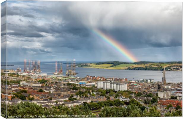Dundee City Rainbow Canvas Print by Craig Doogan