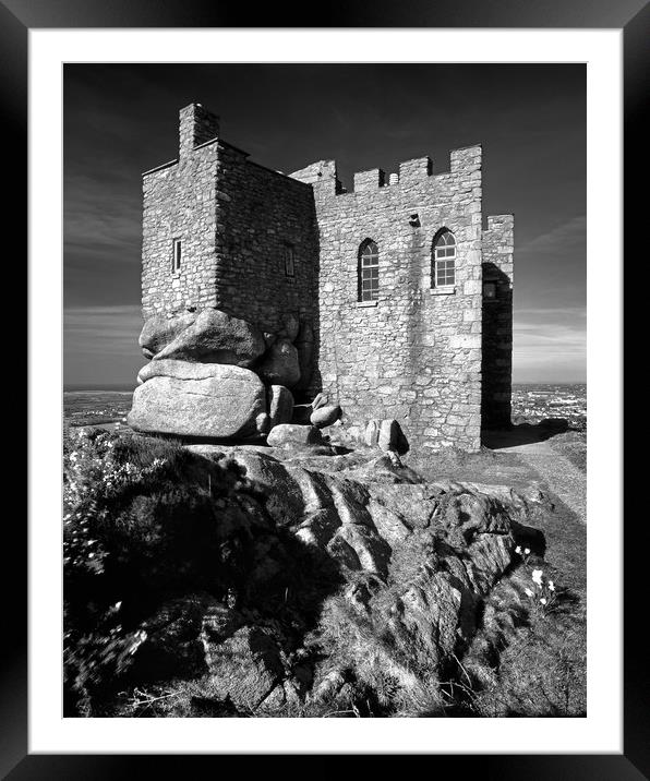 Carn Brea Castle Framed Mounted Print by Darren Galpin