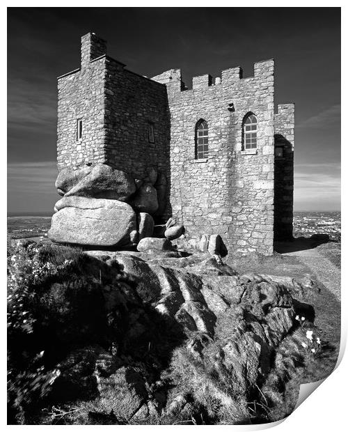 Carn Brea Castle Print by Darren Galpin