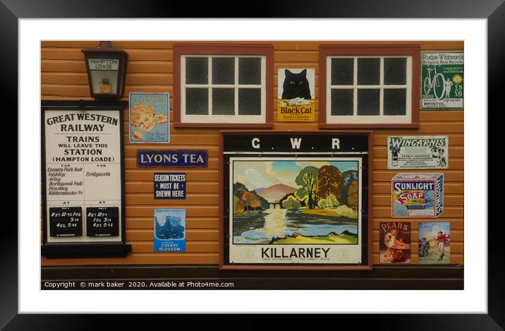 Railway signs. Framed Mounted Print by mark baker