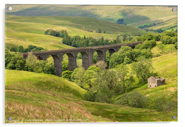 Yorkshire Dales - Dent Head Viaduct Acrylic by Chris Warham