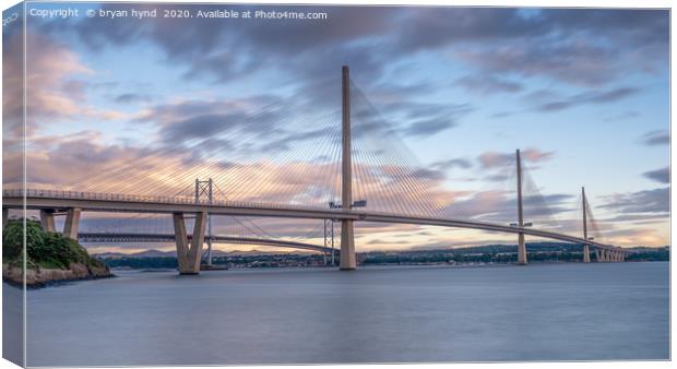 Queensferry Crossing Panorama  Canvas Print by bryan hynd