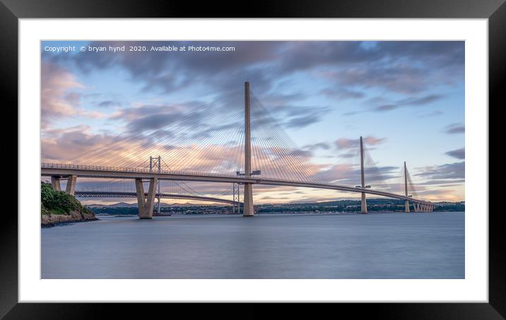Queensferry Crossing Panorama  Framed Mounted Print by bryan hynd