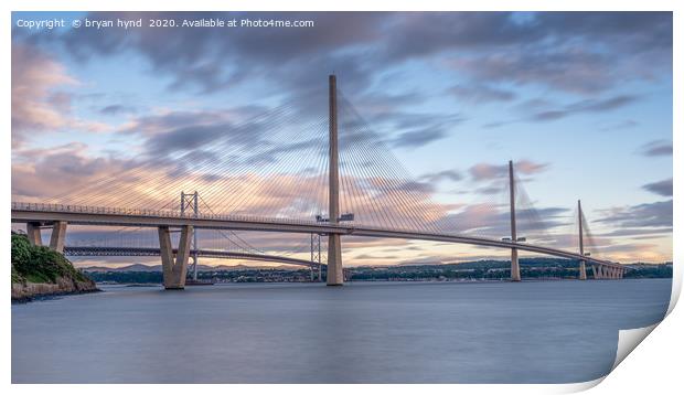 Queensferry Crossing Panorama  Print by bryan hynd