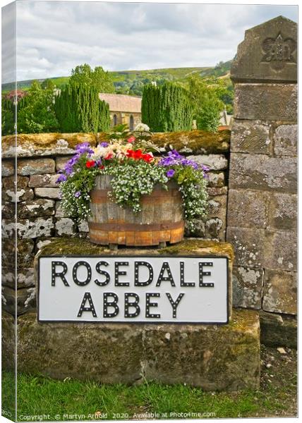 Rosedale Abbey Canvas Print by Martyn Arnold