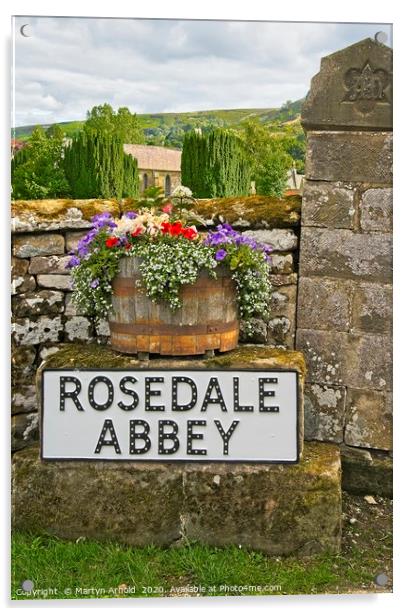 Rosedale Abbey Acrylic by Martyn Arnold