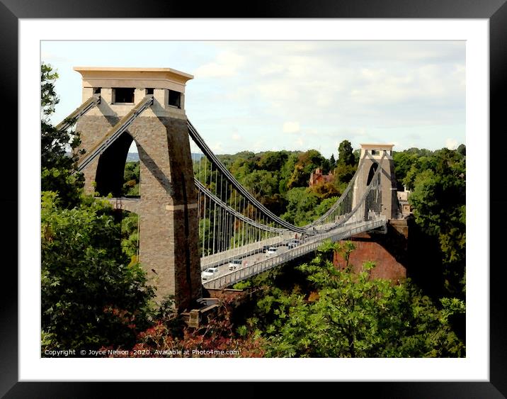 Clifton Suspension Bridge, Bristol Framed Mounted Print by Joyce Nelson
