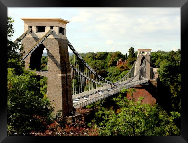 Clifton Suspension Bridge, Bristol Framed Print by Joyce Nelson