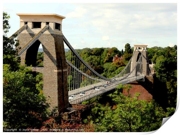 Clifton Suspension Bridge, Bristol Print by Joyce Nelson