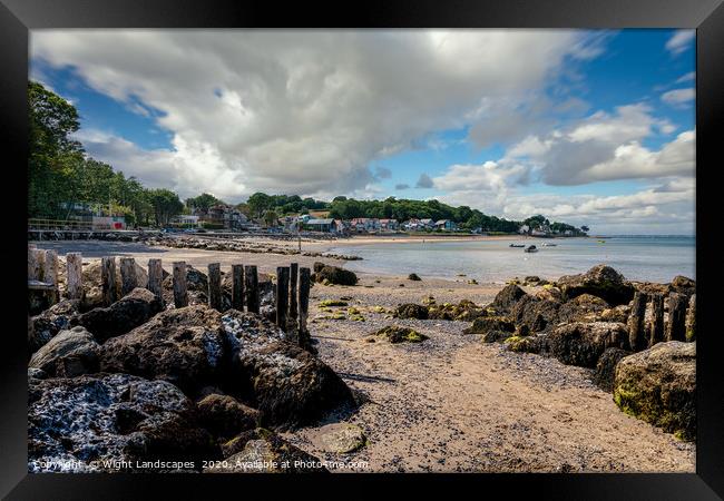 Seagrove Bay Isle Of Wight Framed Print by Wight Landscapes