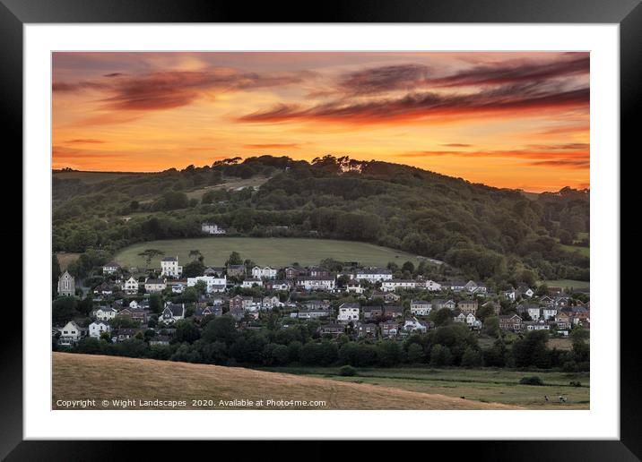Brading Sunset Isle Of Wight Framed Mounted Print by Wight Landscapes