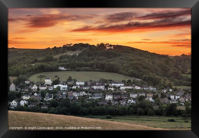 Brading Sunset Isle Of Wight Framed Print by Wight Landscapes