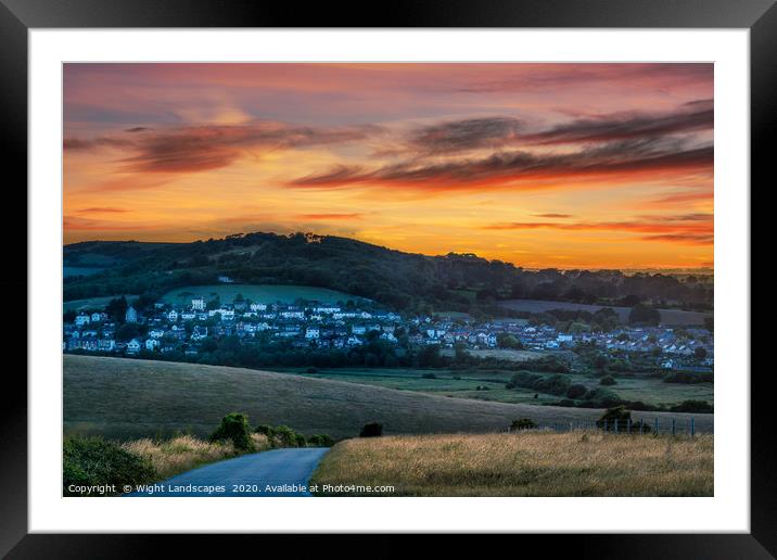 Brading Town Isle Of Wight Framed Mounted Print by Wight Landscapes