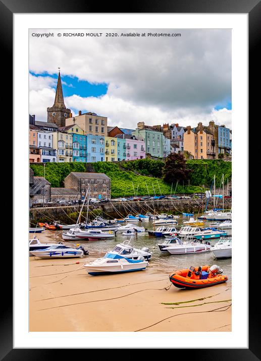 Tenby Harbour Framed Mounted Print by RICHARD MOULT