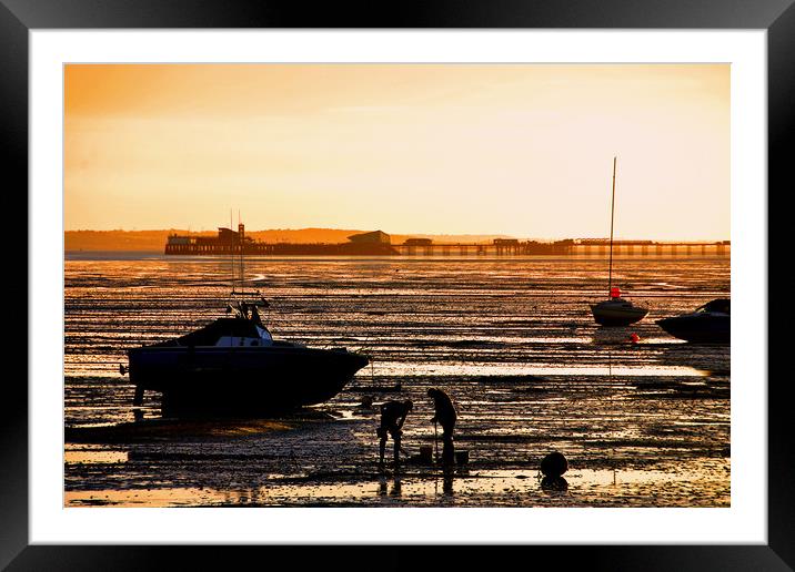 Thorpe Bay Sunset Southend on Sea Essex Framed Mounted Print by Andy Evans Photos