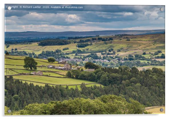 Mickleton, Teesdale from near Aukside Acrylic by Richard Laidler