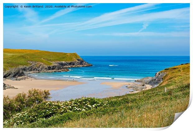 polly joke beach cornwall Print by Kevin Britland