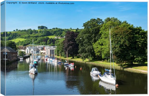 River Dart Totnes Devon Canvas Print by Kevin Britland