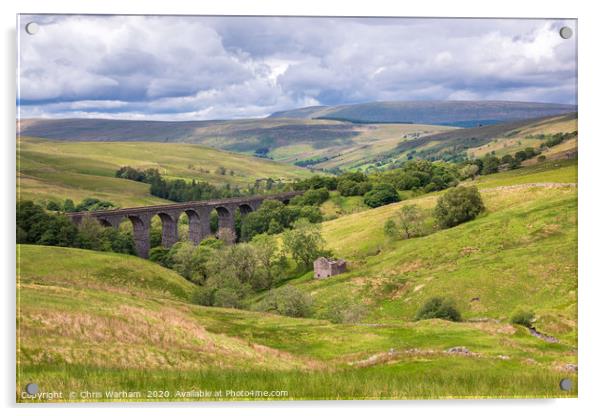 Dent Viaduct - Dentdale - Yorkshire Dales Acrylic by Chris Warham