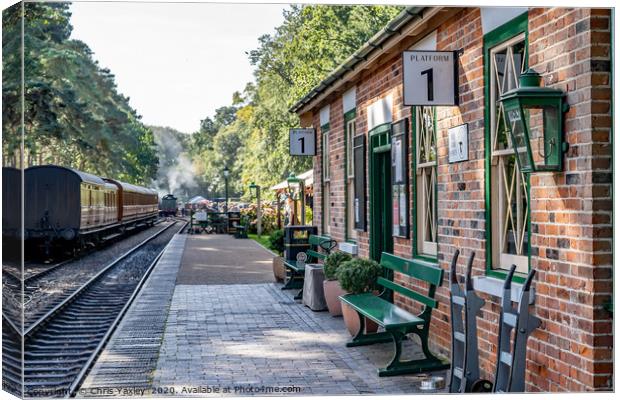 The end of the Poppy Line at Holt train station Canvas Print by Chris Yaxley