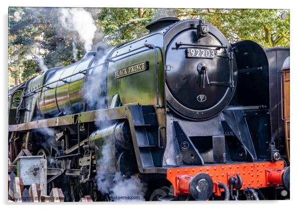 The Black Prince steam train in Norfolk Acrylic by Chris Yaxley