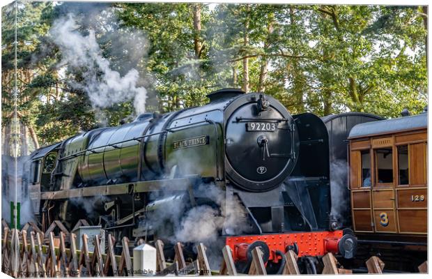 The Black Prince steam locomotive Canvas Print by Chris Yaxley