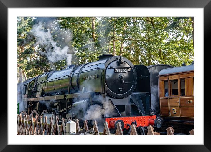 The Black Prince steam locomotive Framed Mounted Print by Chris Yaxley