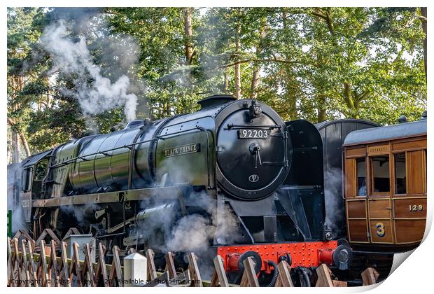 The Black Prince steam locomotive Print by Chris Yaxley