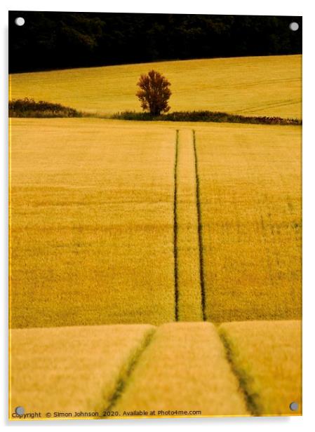Track and tree Acrylic by Simon Johnson