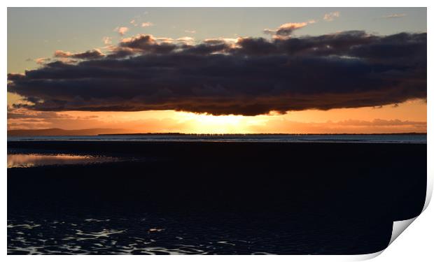 sunrise at Cappagh beach Print by barbara walsh