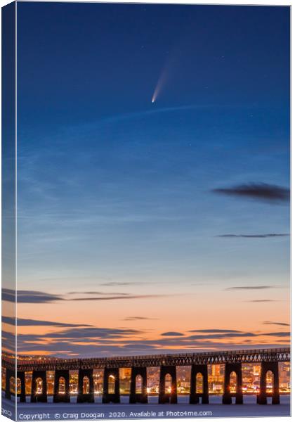Comet Neowise over Dundee Canvas Print by Craig Doogan