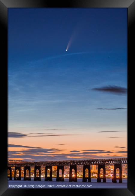 Comet Neowise over Dundee Framed Print by Craig Doogan