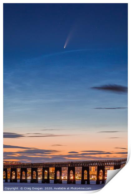 Comet Neowise over Dundee Print by Craig Doogan