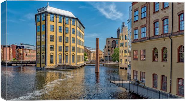 Norrkoping Arbetets Museum Industrial Landscape Canvas Print by Antony McAulay