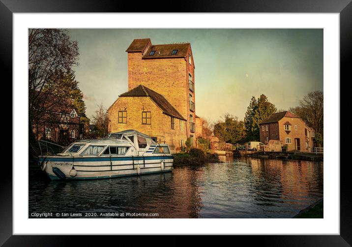 Approaching West Mills Newbury Framed Mounted Print by Ian Lewis