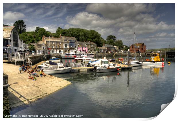 Padstow Harbour Reflected Print by Rob Hawkins