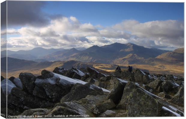 snowdon from siabod Canvas Print by mark baker