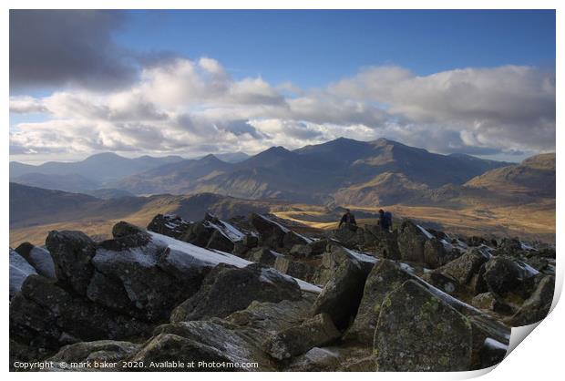 snowdon from siabod Print by mark baker